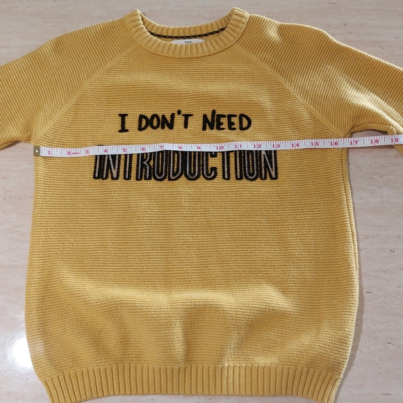Zara Kids Collection The Knit Wear No Introduction Mustard Yellow Sweater Size 9 - Picture 7 of 9